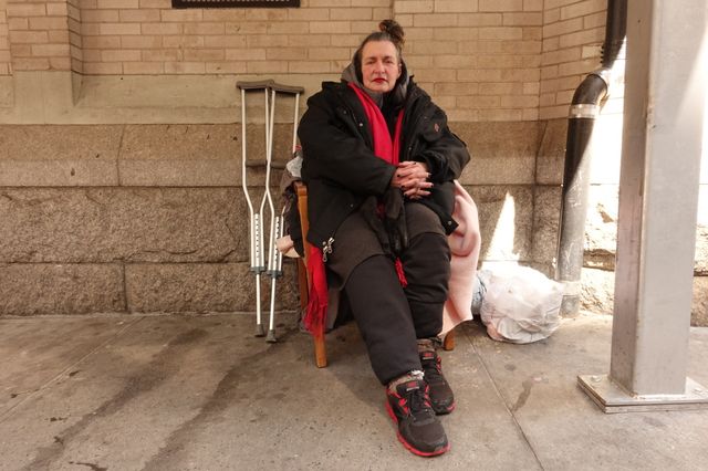 “It’s scary out here, I’ve been assaulted so many times,” says 54-year-old Cynthia Maria Glock on the sidewalk near Penn Station Monday morning.